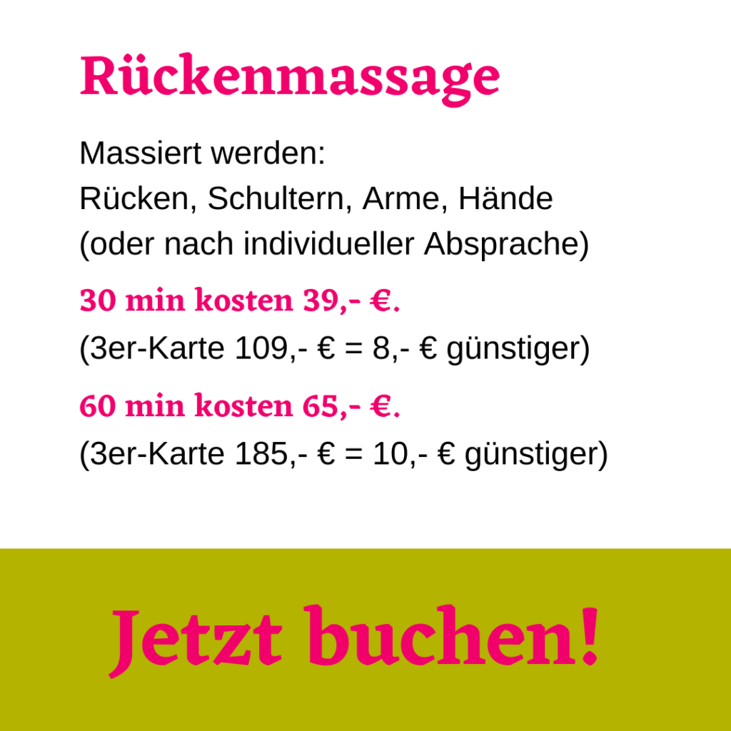 Rückenmassage wilderthymian Aromaölmassagen Berlin