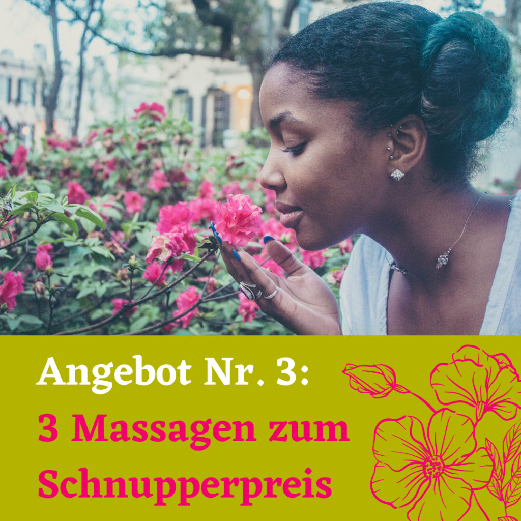 Drei Massagen kennenlernen zum Schnupperpreis von 150,- Euro